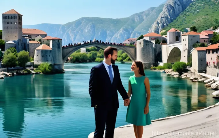 몬테네그로 보스니아 관계 - An optimistic and forward-looking image depicting cooperation between Montenegro and Bosnia and Herz...