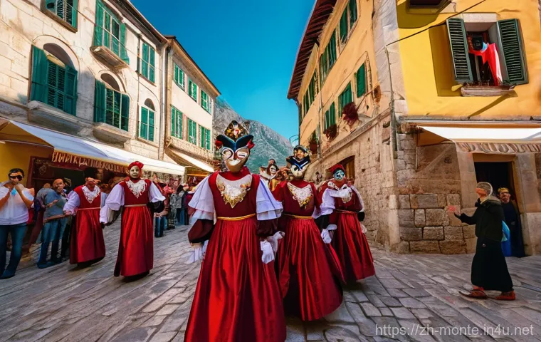 코토르 카니발 - **A Vibrant Kotor Carnival Grand Parade:**
    A wide-angle shot of the main street in Kotor's ancie...