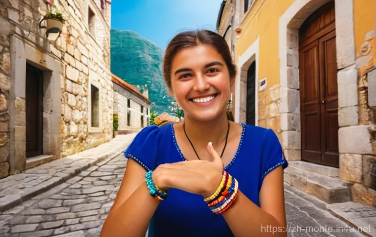 몬테네그로어 숫자 표현 - **Prompt:** A cheerful young woman, around 20-30 years old, with a bright smile, standing in a pictu...