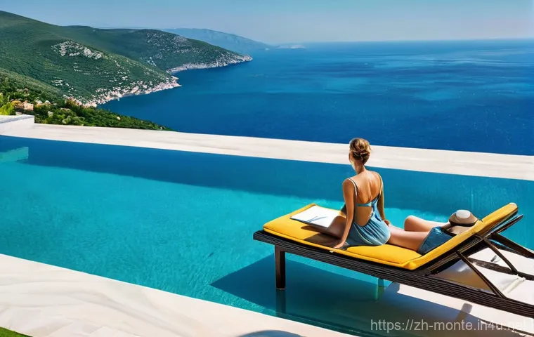 몬테네그로 럭셔리 여행 - **Prompt 1: Private Adriatic Coastal Retreat**
    A luxurious private yacht is gently anchored in a...