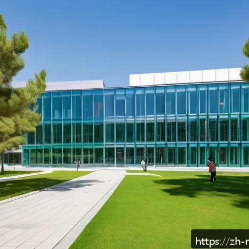 몬테네그로 대학 랭킹 - A modern university campus scene at the University of Montenegro, featuring sleek, contemporary acad...